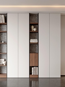 Gabinete de <span class=keywords><strong>libros</strong></span> de madera moderno <span class=keywords><strong>con</strong></span> diseño de puerta oculta <span class=keywords><strong>para</strong></span> el hogar, oficina, biblioteca, almacenamiento de <span class=keywords><strong>libros</strong></span>, <span class=keywords><strong>muebles</strong></span> de sala de estar, aplicación de dormitorio - Product Image 4