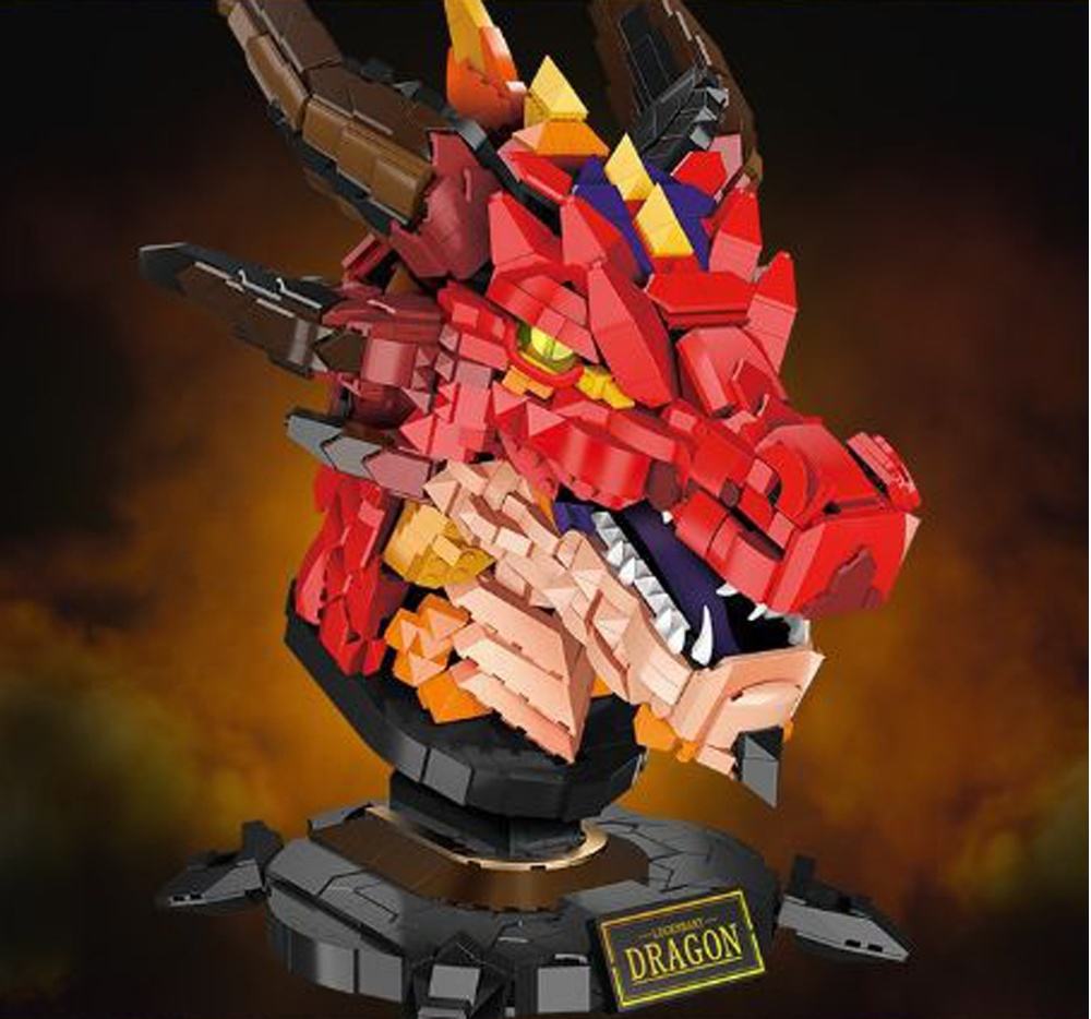 Lezi Assembly Dragon Head Model - Educational Building Blocks