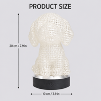 Lampe de Projection 3D Chien Creux RVB 16 Couleurs Changeantes avec Télécommande