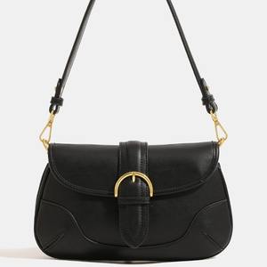 กระเป๋าสะพายไหล่หนังนิ่มแบบจีบหลากสีเรียบง่ายและมีสไตล์ - Product Image 2