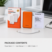 Batterie externe ultra-fine en alliage d'aluminium 10000mAh, charge rapide 30W PD QC PPS, entrée 27W, chargeur sans fil magnétique 15W, batterie portable