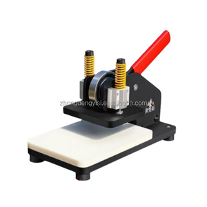 Small Manual Leather Die Press Cutter Hand Cutting <b>Punching</b> <b>Machine</b> with Gear Core Components - Product Image 1