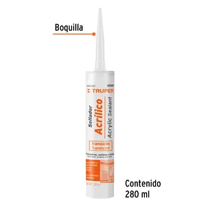 Truper 280ml sigillante acrilico Silicone duro trasparente resistente alle intemperie per la lavorazione del legno e altri usi - Product Image 2