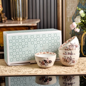 Vajilla de Porcelana Personalizable de Lujo, Platos, Tazones y Tazas de Cerámica, Vajilla Redonda con Diseño Floral para el Hogar - Product Image 1