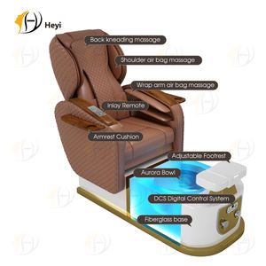 أثاث أظافر صالون سبا حديث فاخر ، كراسي باديكير كهربائية بيضاء - Product Image 2