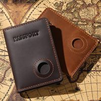 Dompet Paspor Kulit Crazy Horse Pria dengan Slot RFID Blocking, Dompet Perjalanan Vintage, Logo Custom, Grosir