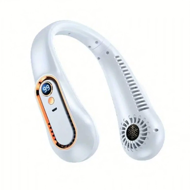 Rechargeable USB Mini Bladeless Neck Neckband Fan for Cyclists for Traveling and Gym Workout