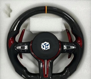 Volante Deportivo <span class=keywords><strong>M</strong></span> con LED de Fibra de Carbono Forjado para <span class=keywords><strong>BMW</strong></span> F30 F10 M5 F90 F20 X5 E70 X6 X6M E71 <span class=keywords><strong>E46</strong></span> M3 E39 E60 E92 M4 G20 G30 - Product Image 2