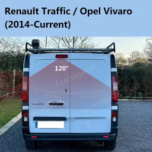 Penglihatan malam tahan air AHD 1080P lampu rem ketiga kamera cadangan tampilan belakang untuk lalu lintas Renault Opel Vivaro 2014-saat ini