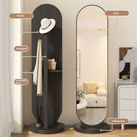 Vente d'usine Miroir sur pied rotatif Miroir de décoration intérieure Panneaux muraux en miroir