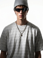 Nouvelle Collection Été 2026 – T-shirt Homme Rétro Décontracté en Coton Tricoté 240g à Séchage Rapide, Coupe Ample à Manches Courtes