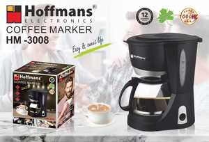 <span class=keywords><strong>Cafetière</strong></span> <span class=keywords><strong>Électrique</strong></span> Hoffmans 1000W 220V <span class=keywords><strong>6</strong></span> <span class=keywords><strong>Tasses</strong></span> avec Carafe en Verre et Système Anti-Goutte pour le Bureau en Afrique - Product Image 6