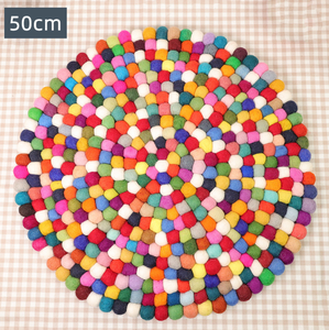Coussin de siège de chaise en feutre de laine de couleur chaude arc-en-ciel de 40 cm, écologique, forme carrée, rembourré, confortable - Product Image 4