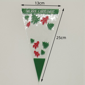 Sac en plastique triangulaire pour bonbons, biscuits ou décorations de fête, vente flash de Noël, 100 par paquet - Product Image 2