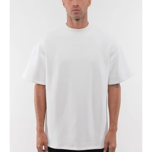 T-shirt unisexe surdimensionné à épaules tombantes en coton 100% 250 g/m², motif uni, tissu tricoté vierge, style streetwear - Product Image 4