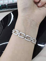 Pulsera de Eslabones Cubanos de 10 mm con Incrustaciones de Circonitas, Joyería de Moda Hip Hop, Pulsera de Regalo Unisex para Hombres y Mujeres