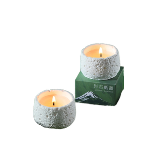 Vela de Soja Artesanal de Lujo <span class=keywords><strong>Mimi</strong></span> en Frasco de Piedra - 100% Orgánica, Natural, Vegana, Aromática, para Diwali, Bodas, Ramadán, Fiestas - Product Image 1