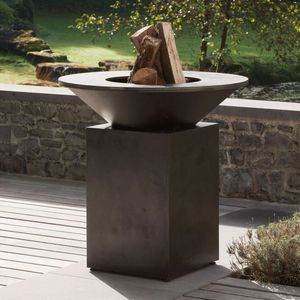 Brasero de Acero Corten para Exteriores con Parrilla para Barbacoa de Madera - Product Image 3