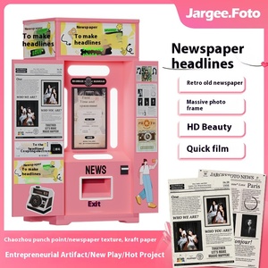 Cabina Fotografica Self-Service Stile Giornale con Stampa Istantanea, Cornice in Metallo per Centri Commerciali, Design Retrò con Titoli di Testa, Wi-Fi Integrato - Product Image 6