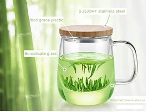 SAMADOYO Taza de Café de Vidrio Soplado a Mano de Diseño Moderno de 500 ml, <span class=keywords><strong>Tetera</strong></span>, Taza de Té con Filtro Interior - Product Image 4