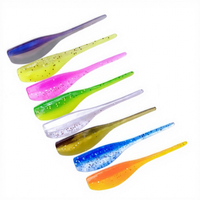 Leurre souple en silicone en forme de têtard à queue aiguille pour la pêche en eau douce et en eau salée, pour Pêche en fond, Pêche en rivière, Perche, Poisson mandarin, 50 pièces 5cm