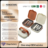 Ensemble de coupe-ongles en acier inoxydable coloré 8 pièces, pinces à cuticules, soin des pieds, boîte cadeau, coupe-ongles haut de gamme pour femmes et hommes