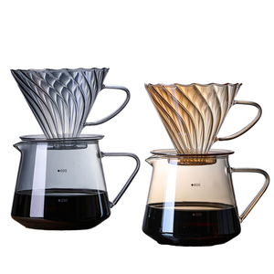 <span class=keywords><strong>Cafetière</strong></span> en verre portable et réutilisable Havkup CFH01 au design minimaliste avec base en bois, filtre à café pliable et <span class=keywords><strong>bol</strong></span> filtrant - Product Image 1