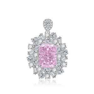 Iced Out 10*14MM 8A cubic zirconia Floral Fashion Jewelry Copper White Gold Plated Necklace and <b>Ring</b> <b>Set</b> <b>For</b> <b>Women</b> - Product Image 6