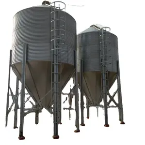 Silo pemberi makan hewan Pertanian 5T 10T 15T silo baja galvanis