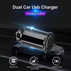 Dual Usb Car Charger 3.1a Fast Charging Car Phone Charger Qc3.0 2 Ports Mini Usb Car Charger - Product Image 4