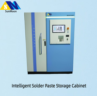 Système de stockage de matériaux SMT intelligent SunMoon contrôlé par PLC, armoire de refroidissement et mélangeur automatique de pâte à souder pour usines d'assemblage de circuits imprimés