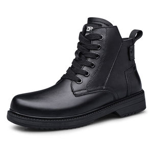 Botas de Invierno de Cuero de Alta Calidad para Hombre, Cierre con Cordones, Zapatos Casuales Cómodos, con Función de Aumento de Altura, para Primavera y Otoño - Product Image 2