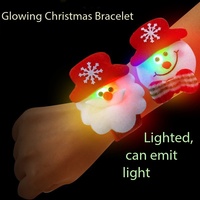 Promotion de Noël : Bracelets lumineux à presser, motifs Père Noël, sapin de Noël, renne, jouets pour enfants, cadeaux de fêtes
