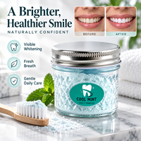 Poudre blanchissante pour les dents aromatisée à la menthe, personnalisée par OEM, nettoie la bouche, blanchit les dents, offre des propriétés antibactériennes, poudre dentaire