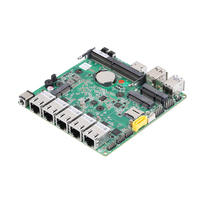 Placa Base Qotom MB2J513 Serie CPU J4105 J4125 Router Firewall 5*I225V 2.5G LAN Mini ITX BIOS Sin Ventilador