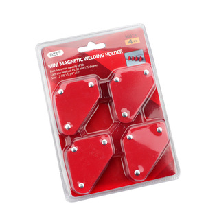 Ensemble de 4 supports de soudage triangulaires miniatures de 9 lb, positionneur, fixateur, localisateur sans interrupteur, outil magnétique à angle fixe de 9 lb - Product Image 1