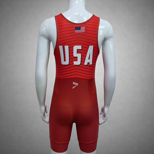 Maillot de lutte pour hommes, tenue de sport américaine, vêtements de gym, justaucorps de lutte pour hommes - Product Image 2