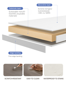 סט ריהוט משרדי מודרני MDF, שולחן בצורת L למנכ\\\"ל/מנהל וכיסא מנהלים - Product Image 5