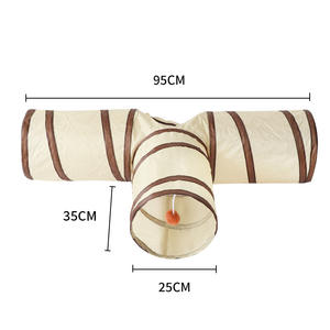 Pet gatto foro tubo gatto giocattolo 3 vie pieghevole adatto per il <span class=keywords><strong>Tunnel</strong></span> del gatto per interni Hide buco cucciolo di coniglio gattino - Product Image 2