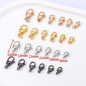 Bán Buôn Tự Làm Thép Không Gỉ Vàng Bạc Vòng Đeo Tay Màu Đen Khóa Mạ Chất Liệu Vòng Cổ Phát Hiện Kim Cương Tôm Hùm Móc Cho - Product Image 1