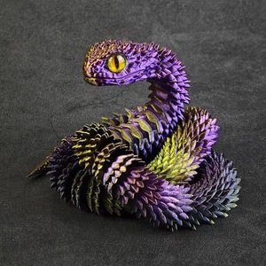 Modelo <span class=keywords><strong>de</strong></span> <span class=keywords><strong>Serpiente</strong></span> <span class=keywords><strong>de</strong></span> Simulación Animal, Artesanía <span class=keywords><strong>de</strong></span> Plástico Impresa en 3D, Novedad, Múltiples Articulaciones Flexibles y Móviles, Gran Venta - Product Image 6