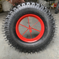 Rueda Neumática de 16 Pulgadas 4.00-8 para Carretilla con Buje de Acero Reforzado, Neumático Inflable de Alta Carga para Construcción y Agricultura