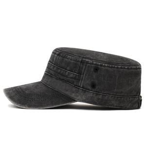 Bán Buôn Mỹ Phong Cách Flat Top Cadet Cap Cổ Điển Cotton Đen Cadet Mũ Cho Nam Giới Thể Thao Mũ - Product Image 5