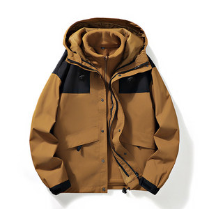 3 In 1 Fleece Lined Windbreaker Jacket Unisex Windproof Workwear Uniforms With Embroidery Custom Logo Printing - Product Image 1