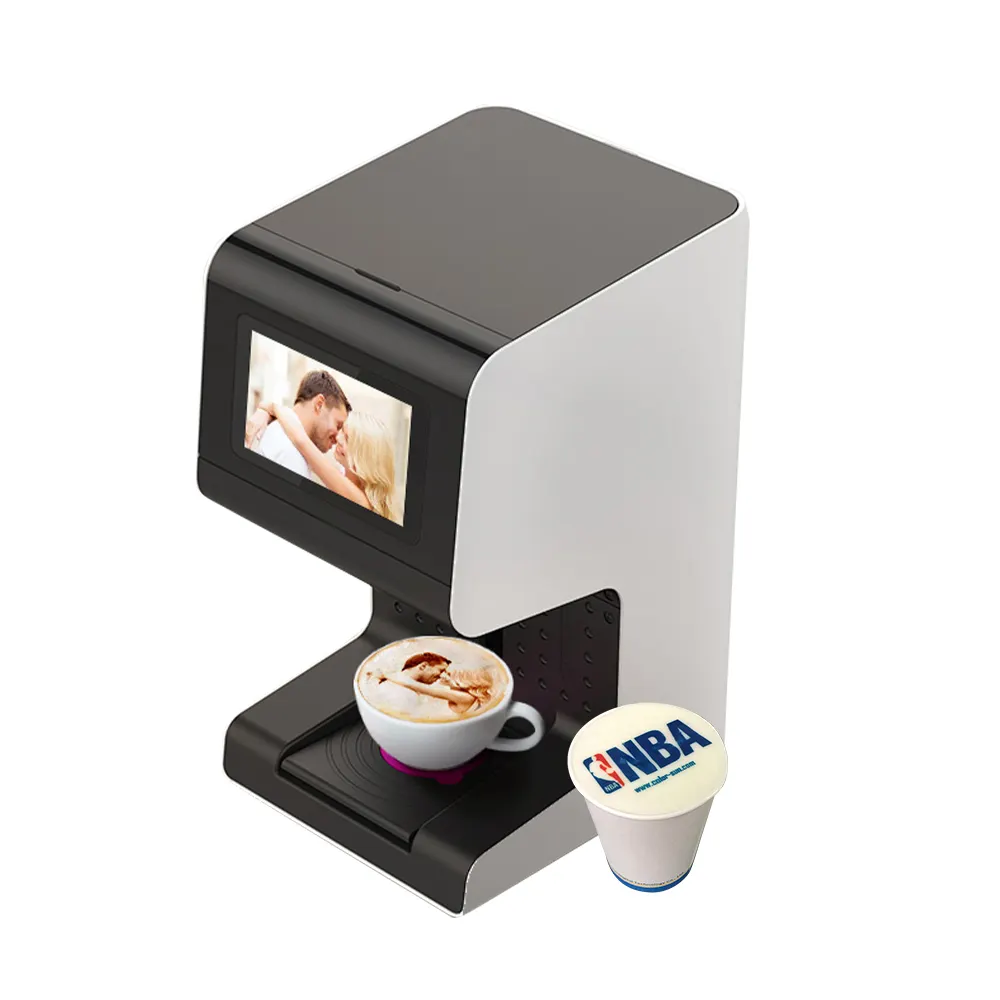 Luxury Commercial Edible Ink 3d Automatic Printing And Latte Machine Cafe Selfie Coffee Diy Printer For Cake Cookie Biscuit