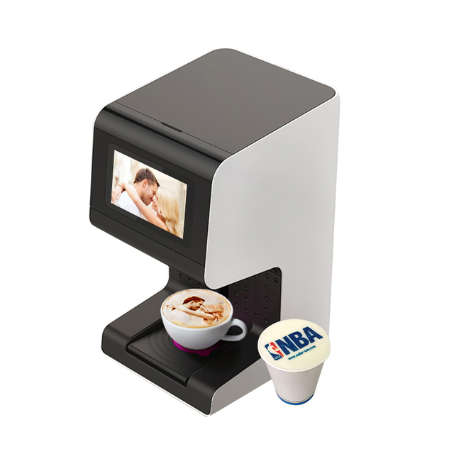 Luxury Commercial Edible Ink 3d Automatic Printing and Latte Machine Cafe Selfie Coffee Diy Printer for Cake Cookie Biscuit