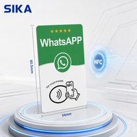 Carte de commentaires NFC personnalisée SIKA, carte de commentaires en PVC brillant, lien NFC programmable pour les commentaires et les liens sociaux