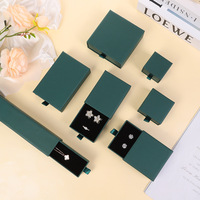 Boîte à Bijoux Tiroir Coulissant en Carton avec Logo Personnalisé et Mousse Noire pour Emballage de Bijoux