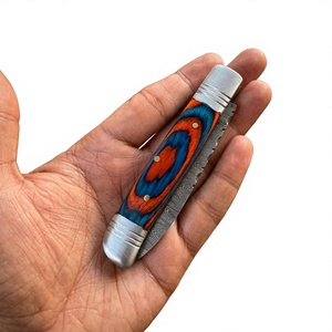Couteau pliant de poche en acier Damas, manche en bois, haute qualité, multifonctionnel, qualité industrielle OEM, garantie 3 ans, pour détaillants, 59-60HRC - Product Image 3