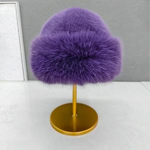 <strong>Fluffy</strong> Faux Fur Breathable Bucket <strong>Hat</strong> for Women Luxury Plush Warm Winter <strong>Hat</strong> Thick Snowy Day - Product Image 3